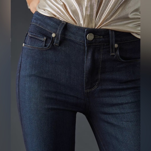 Paige Hoxton High Rise Ultra Skinny Transcend Jeans - Mona Dark Wash - Picture 7 of 8